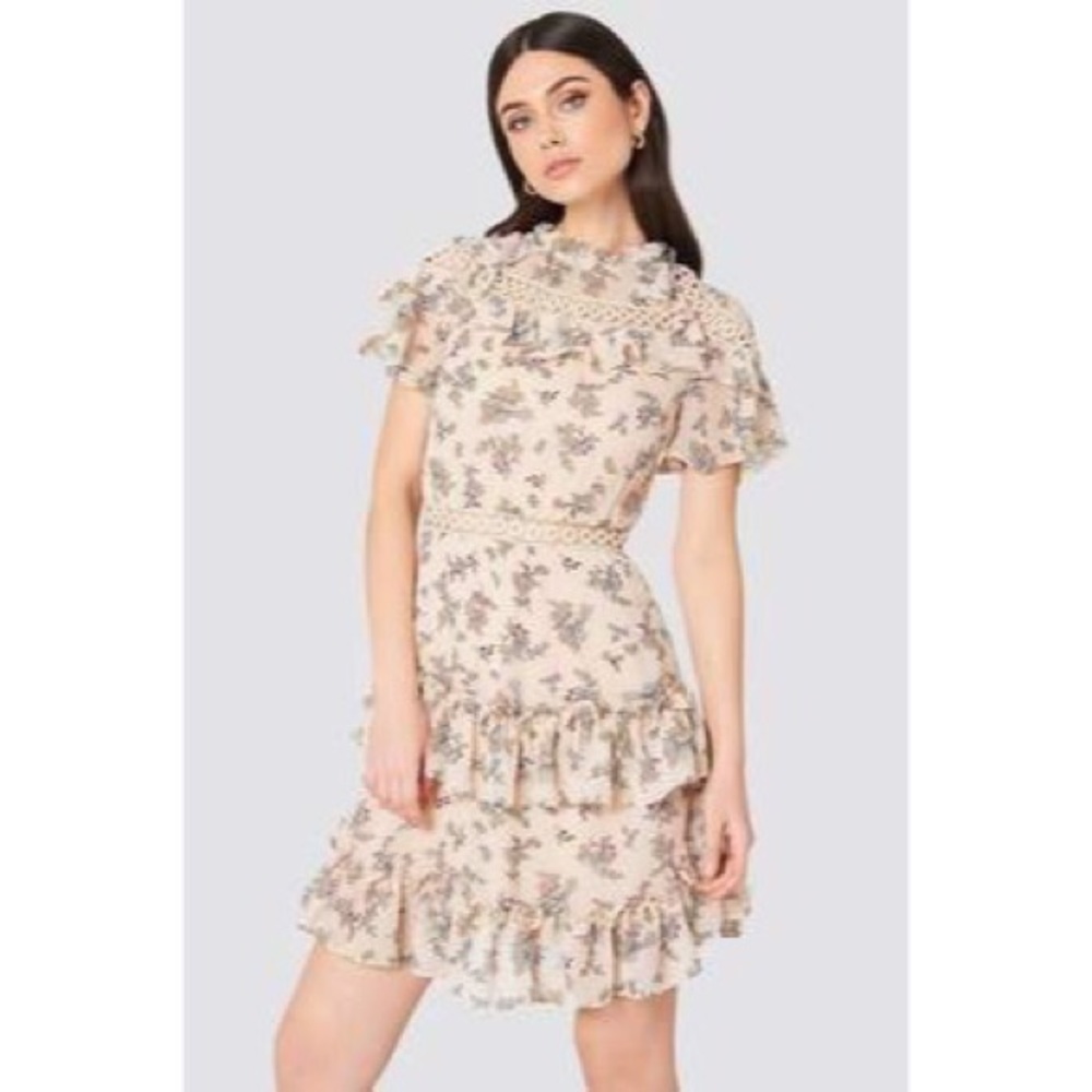 GLAMOROUS CURVE PLUS SIZE RUFFLE DRESS - Picture 1 of 6